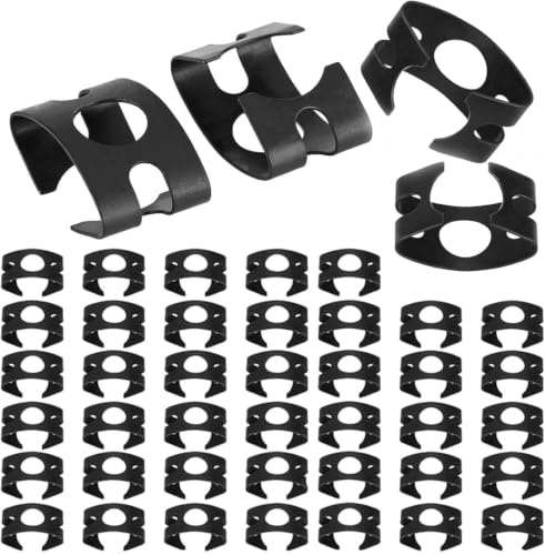 Yuiturt 40 Stück Halteklammer Haltefeder Bremsschlauch Bremsleitung Schwarz für Audi VW, Kompatibel mit OE-Nummern 171611715 4D0611715B