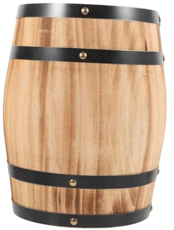 Botte Decorativa in Legno Marrone Stile Vintage Realistico | Festival Birra Decor, Drink Barrel Decor, Multiuso per Foto e Ambienti Retrò