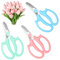 3 Pcs Garden Flower Scissors, Pink Floral Shears Professional Floral Scissors with Comfortable Grip Handle, Premium Garden Clippers for Flower Arrangement Picking Cutting(Pink,Green,Blue)