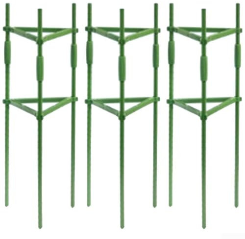 Springwillfly Lot de 2 cages à tomates pour jardin, treillage réglable en acier - 11 x 24,5 x 80 cm - Piquets de concombre pour pots - Support de plantes pour parterre de jardin surélevé - Légumes
