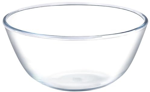 LKXHarleya Tazón Transparente para Mezclar, ensaladera de Vidrio de 23 x 11 cm para cocinar, Hornear y Preparar