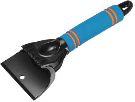 QUARKZMAN Rascadores De Hielo para Parabrisas De Auto 10 X 4 Herramienta para Eliminar Escarcha De Ventana Rascador De Nieve con Mango De Espuma para Auto SUV Camión, Azul/Rojo/Negro