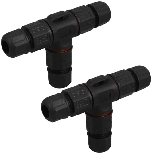 BESTOMZ Electrical Junction Box 3 Way Cable Connector Sleeve Waterproof IP68 Outdoor Pack of 2