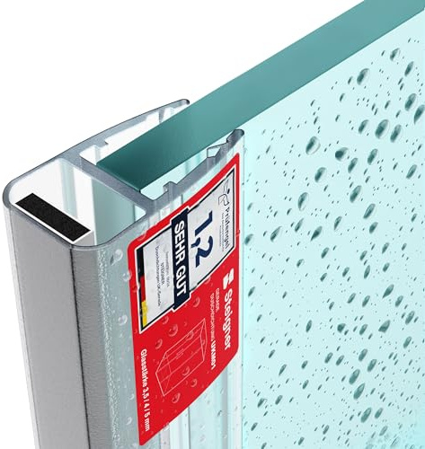STEIGNER Joints de douche magnétiques SET, 179 cm, vitre 3,5/4/5mm, joints d'étanchéité aimantés 180* pour portes de douche, UKM01, 2 pièces