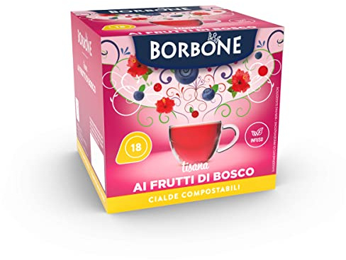 Caffè Borbone Tisana ai Frutti di Bosco - 72 cialde (4 astucci da 18 cialde) - Sistema ESE