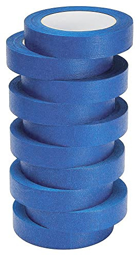 Lichamp 10-Piece Blue Painters Tape 1 inch, Blue Masking Tape Bulk Multi Pack, 1 inch x 55 Yards x 10 Rolls (550 Total Yards)