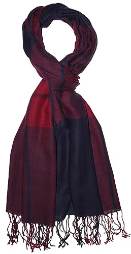 Lorenzo Cana Maennerschal Schaltuch 50% Kaschmir 50% Wolle Tuch Umschlagtuch Herrenschal Herrentuch Blau Ocker Rot 7865111