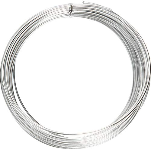 The Bead Shop 1mm Aluminium Craft Wire 18 Gauge - 10m (33ft) Bendable Wire for Jewellery Making, Sculpting, Floral Crafting, Armature, Wrapping, Bike Modelling and More