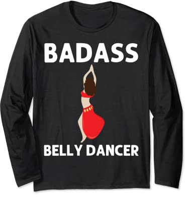 Cooler Bauchtanz für Männer und Frauen, schimmernder Tänzer Langarmshirt