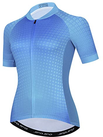 Blue Mountain Bike Jersey Women Short Sleeve Womens Cycling Jersey Cycle Shirt Biking Top M