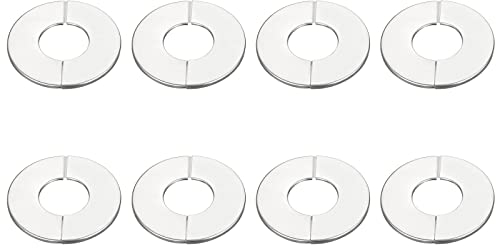 sourcing map 8 Stück Heizungsrohr, 42mm Rohrabdeckung Dekoration für Heizkörperrohre aus Edelstahl 201 Rohrverkleidung für Heizungsrohre, Heizkörper Rohrisolierung