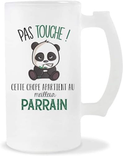 Bierkrug Pate Pas Touche Panda | Bierglas, Pint, 50 cl, originelles und lustiges Geschenk