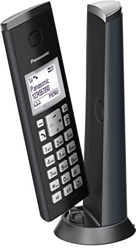 Panasonic KX-TGK220 Designer Cordless Phone, with answerphone, call blocker and do not disturb mode - Grey