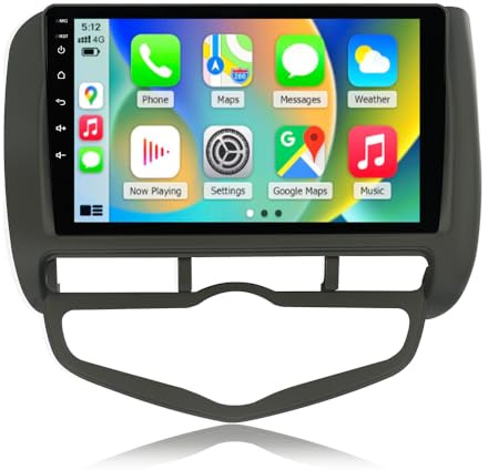 ACAVICA 4+64GB 9 Zoll Android 15 Autoradio für Honda Fit Jazz 2001-2008 Touchscreen GPS Navigation mit Wireless Carplay Bluetooth WLAN DSP USB FM Lenkradsteuerung
