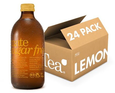 Charitea - Mate Ginger Sugarfree - Fairer Eistee mit besten Bio Zutaten - Leckeres Erfrischungsgetränk in Glas Flasche - Biologisch angebauter Tee (24 x 330ml)