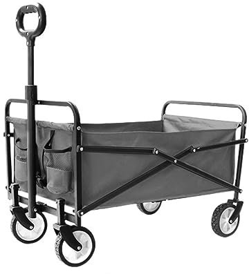 Chariot de Plage Chariot Pliable Chariot Transport Chariot Portatif Pliant De Chariot De Jardin Avec Le Caddie Résistant De Chariot De 4 Roues Pour La Plage Extérieure De Camping Chariot Jardin Charet