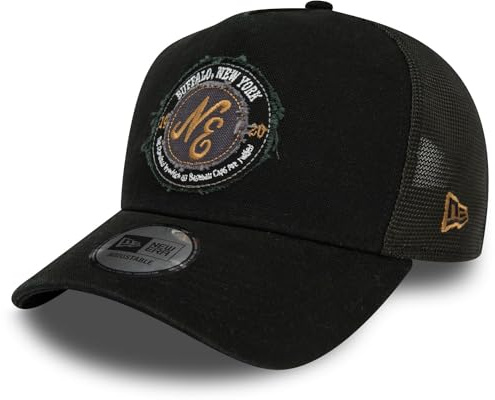 New Era Adjustable A-Frame Trucker Cap Washed schwarz