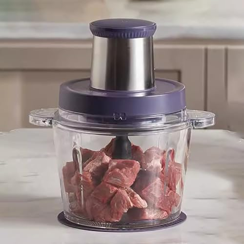 TT-YEC Tritacarne Elettrico Da 500 W, Tritacarne A 3 Velocità, Motore in Rame Puro, Con Vasca in Vetro, Tritacarne Da 3 L, Adatto Per Carne, Verdura, Frutta,A