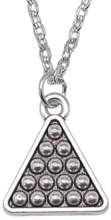 IOETSEUT personalisierte Halskette Silber Halskette Mode Einfache Vintage Antik Silber Farbe 19x16mm Billard Snooker Anhänger Halskette Für Frauen Geschenk