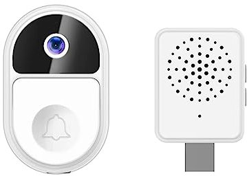 Jrifedptry Campanello WiFi 1080P Impermeabile in Tempo Reale Tuya Smart Campanello Citofono Wireless Citofono Telecamera Tuya Bianco