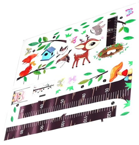Toyvian Wachstumstabelle Für Kinderzimmer Cartoon Tier Und Baum Design Selbstklebende Messlatte Für Wände Und Möbel Dekorativer Wandaufkleber Höhenmessung Für Mädchen Für