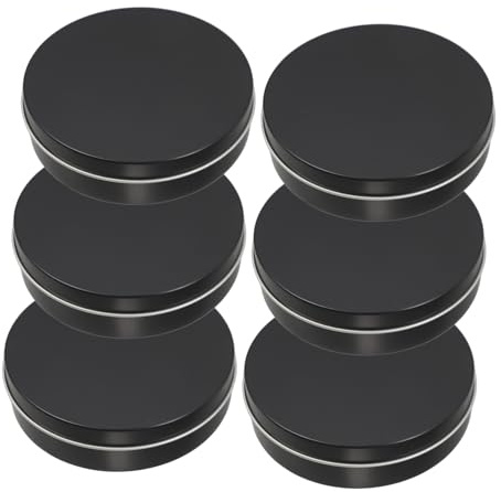 IMIKEYA 6pcs Round Metal Snack Containers Candy Storage Tin Lid for Party Favor Metal Tin Box for Biscuit and Candy Game Box