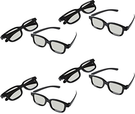 Reinscer 8 Coppie di Occhiali 3D per Cinema 3D TV