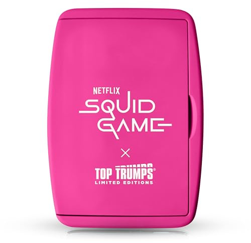 Top Trumps kortspel Squid Game – familjespel för tonåringar och vuxna – tonårskortspel för 2+ spelare – tonårskrigsspel – för 16 Plus tonåringar
