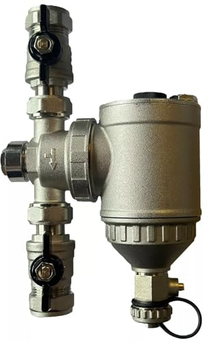 Brass Magnetic Boiler Filter 22mm Inline for Central Heating inc Valves TC-BFILT