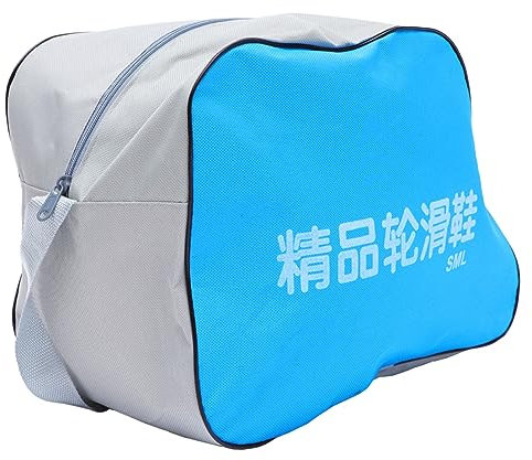 ibasenice Schlittschuhtasche Rollschuhe Aufbewahrung Skates Aufbewahrung Handtasche für Rollschuhe Handtasche für Schlittschuhe Aufbewahrungstasche für Rollschuhe Oxford-Stoff Sky-Blue