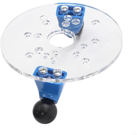 Feeshoppher Transparent Acrylic Router Base Plate Woodworking Trimming Router Base Attachment Clear Positioning Panel For Milling Cutting