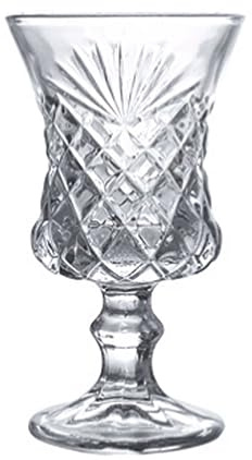 GUTUYEHKEA Bicchieri da Vino Piccoli Bicchieri da Champagne in Vetro Trasparente con Stelo Bicchieri da Vino Rosso Vintage 150 ml/5,1 Once