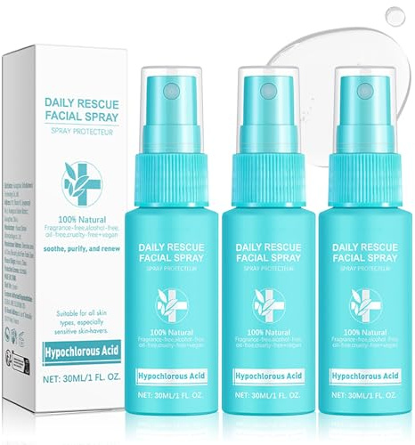 3 Stück Hypochlorige Säure Spray, Hypochlorous Acid Spray Face, Skin Renew Toner Face SPray, GesichtssPray für Alle Hauttypen