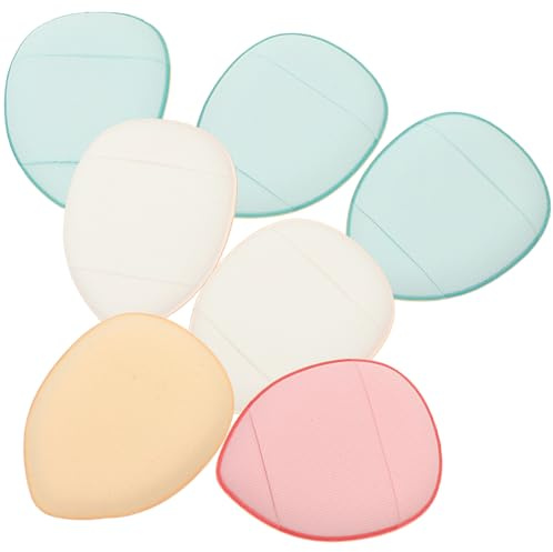 IWOWHERO 7 piezas Esponjas Pequeñas para Maquillaje Suaves y Transpirables Aplicadores Prácticos para Base y Polvo Puff para Dedos Uso Seco y Húmedo Colores Surtidos Color Color Aleatorio