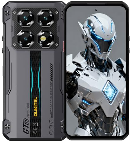 OUKITEL WP60 5G Telephone Incassable Android 15-10000mAh Telephone Portable Incassable,48(16+32) GO+512GO/2TOTF,120Hz Smartphone Incassable 7.2 Pouces,108MP+32MP/5G/GPS/NFC/OTG,Noir