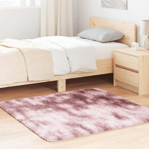 Tonture Alfombra de pelo largo, NAVARRA, rosa viejo, 120 x 120 cm, poliéster, Flokati, alfombra suave para sala de estar, alfombra cuadrada antideslizante para dormitorio, decoración de suelo moderna
