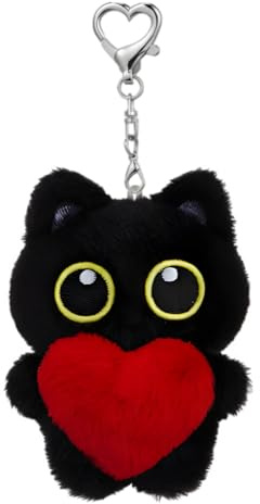 OuryTech Schlüsselanhänger Katze, Plüsch Keychain Als Katzen Taschen anhänger Geschenk Für Katzenliebhaber