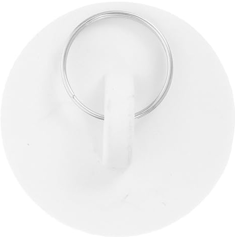Rubber Sink Stopper with Pull Ring 3/8 Inch White Replacement