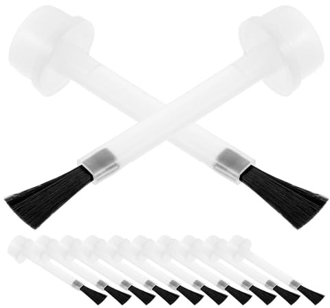 Abaodam 20pcs Gel Polish Bottle Brush Replacement Nail Bottle Brush Plastic Reusable Suitable for Replacement Nail Art Tool for Homes and Salons