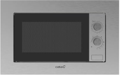 Microondas de Encastre Cata MG B200 MMX, 20 Litros, 60cm, 800W, 6 Niveles, Grill, Acero Inoxidable Gris