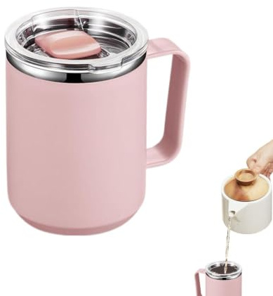 Mug en acier inoxydable avec poignée Mugs Isolés Réutilisables En Métal