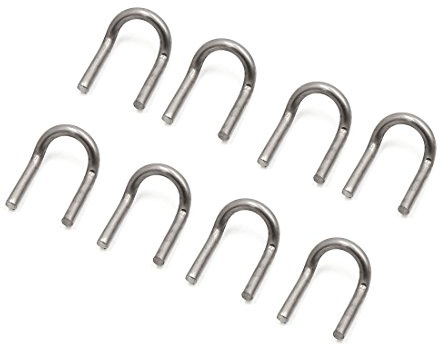 sourcing map 8Pcs Ganchos Forma Tipo U Montaje para Silenciador Tubo Escape de Moto Scooter Universal