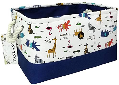 FANKANG Wäschekorb, Aufbewahrungskörbe für Spielzeug, Leinen, faltbar, wasserdichte PE-Beschichtung, für Kinder, Jungen, Mädchen, Kinderzimmer, Zuhause, Geschenkkorb (Tier)