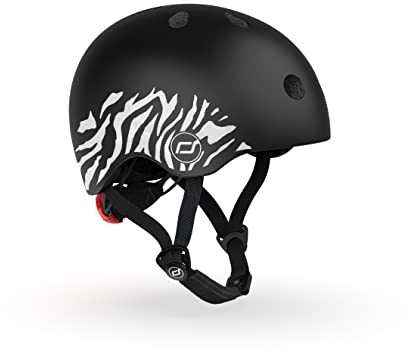 Scoot&Ride Unisex Jugend XXS Graphics Helm, Zebra, S