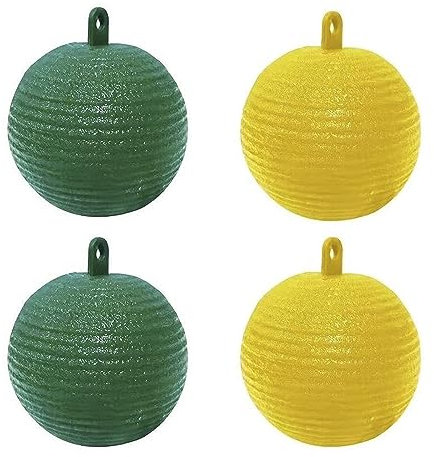 Lot de 4 Pièges à Mouches des Fruits Boules Anti Moucherons Suspendues Attrape Mouche et Insecte Collant Non Toxique à l'Extérieur
