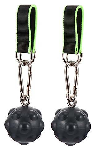 VANZACK Fest Griff Ball Trainingshilfe Tpe Solid Ball 80mm Tiefgrau Mit Aufhängegurten Für Klimmzüge Dips Krafttraining Handtraining Fitnessgeräte Sport