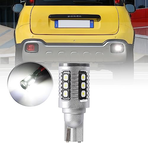 NSLUMO Lampadine per retromarcia, LAMPADA RETROMARCIA 16 LED T15 W16W CANBUS PER FIAT PANDA 6000K NO ERROR Lampadine per retromarcia Lampada di retromarcia
