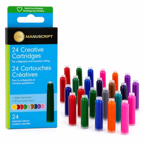 Manuscript Creative Ink Cartridges, 9 Colors, 24 Pack