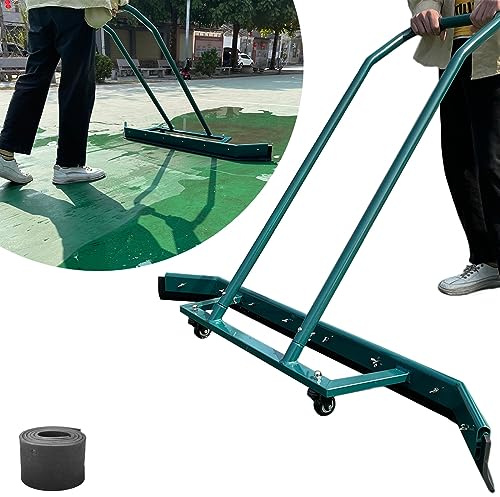 LXLZYXSF Basketballplatz Rakel-Schrubber Für Hartboden, Holz- / Glatter Beton- / Fliesenboden, Tennisplatz Aluminium Regen Fegen Wasserentferner, 2 Eva-Schaumstoffklingen Im Lieferumfang Enthalten
