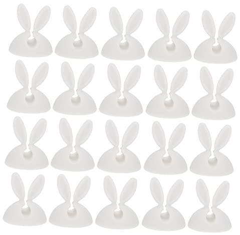 Gadpiparty Kabelclips Mit Klebstoff Rückseite 20 Stück Tpr Kabel Organizer Einzelner Steckplatz Weiß Elastisch Und Schützend Kabelmanagement Für Usb Ladegeräte Und Desktop